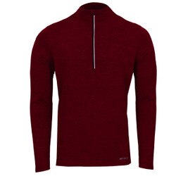 Hot Chillys ClimaTek ZipT Men's in Burgundy Heather